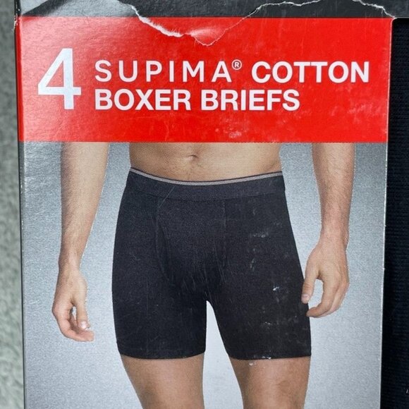 Kirkland Signature Mens Supima Cotton Boxer Briefs 4-Pack M Comfort Fit a0765 - Picture 2 of 5